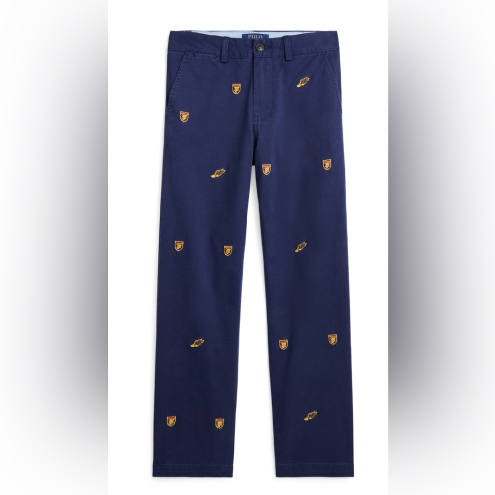 Straight Fit Embroidered Stretch Pant